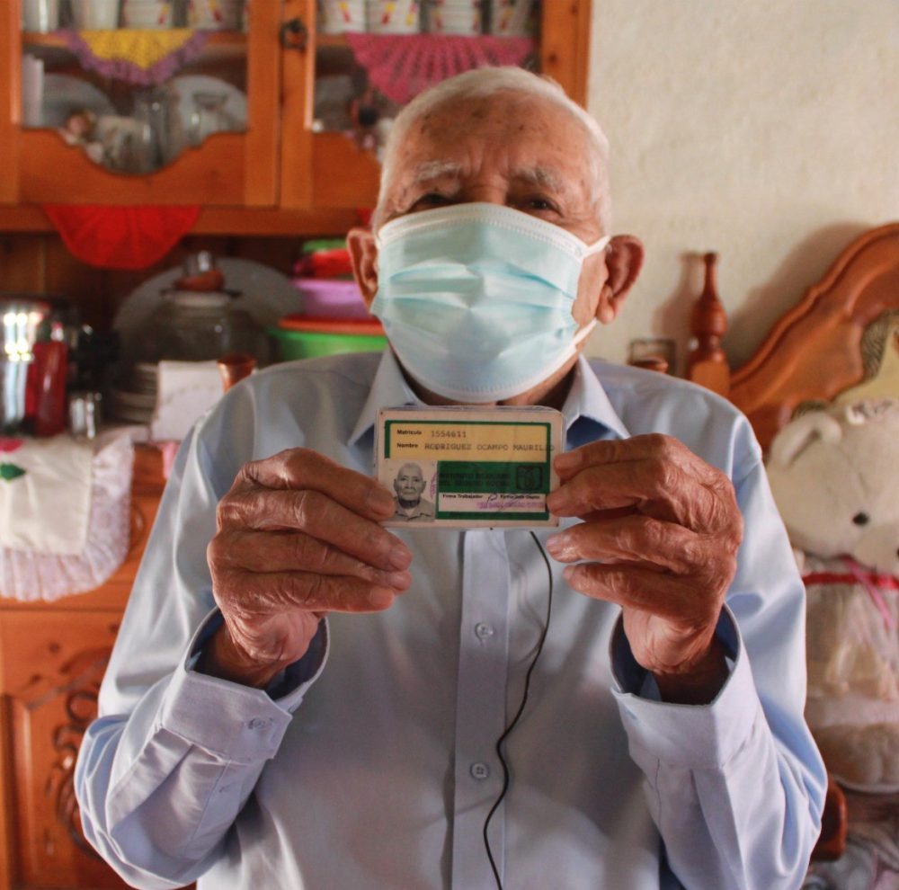 Maurilio, de 110 años, es el pensionado más longevo del Seguro Social