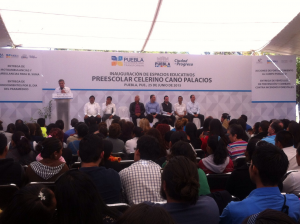 RMV inaugura espacios educativos en preescolar Celerino Cano Palacios